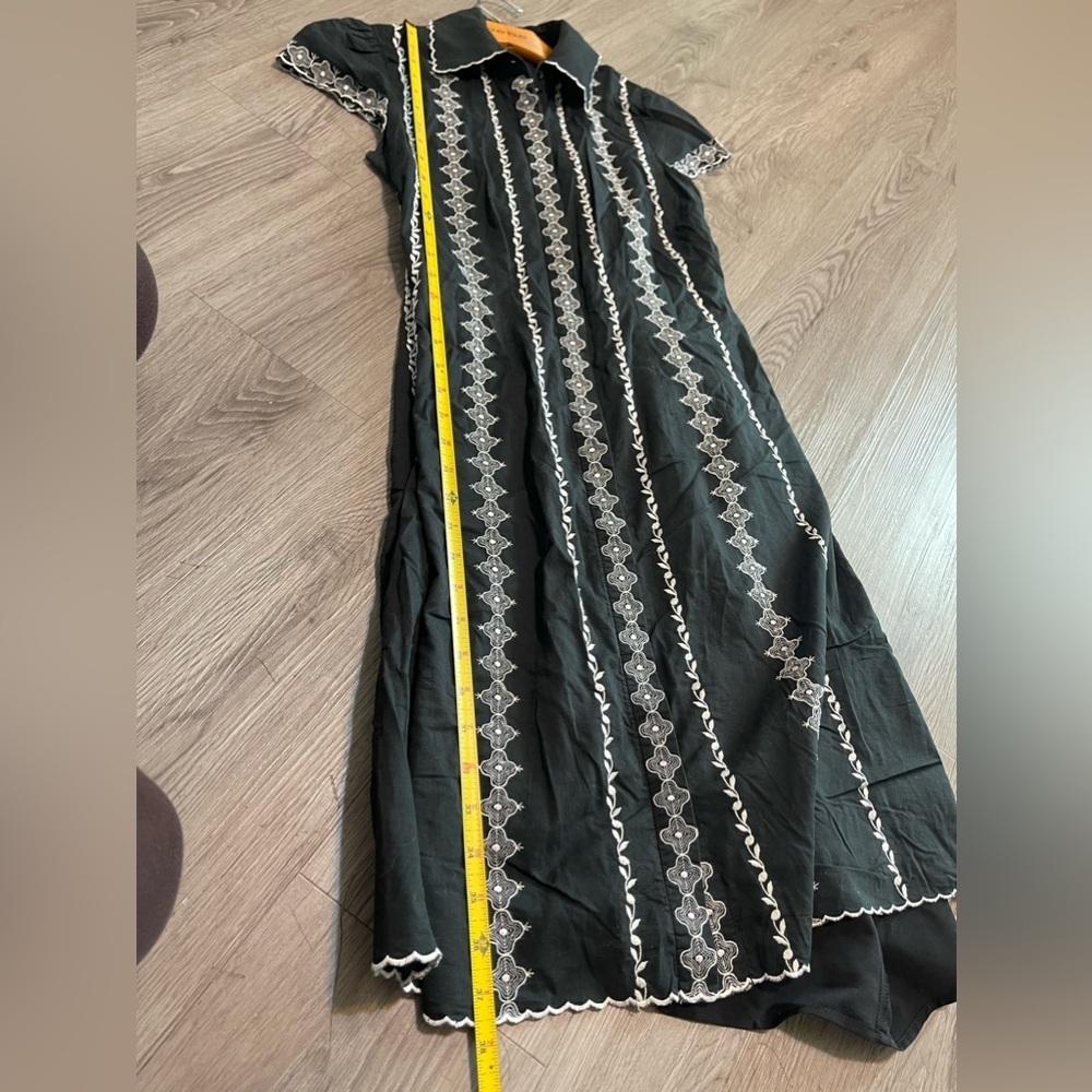 BCBG MaxAzria black button down dress size small - Picture 9 of 10